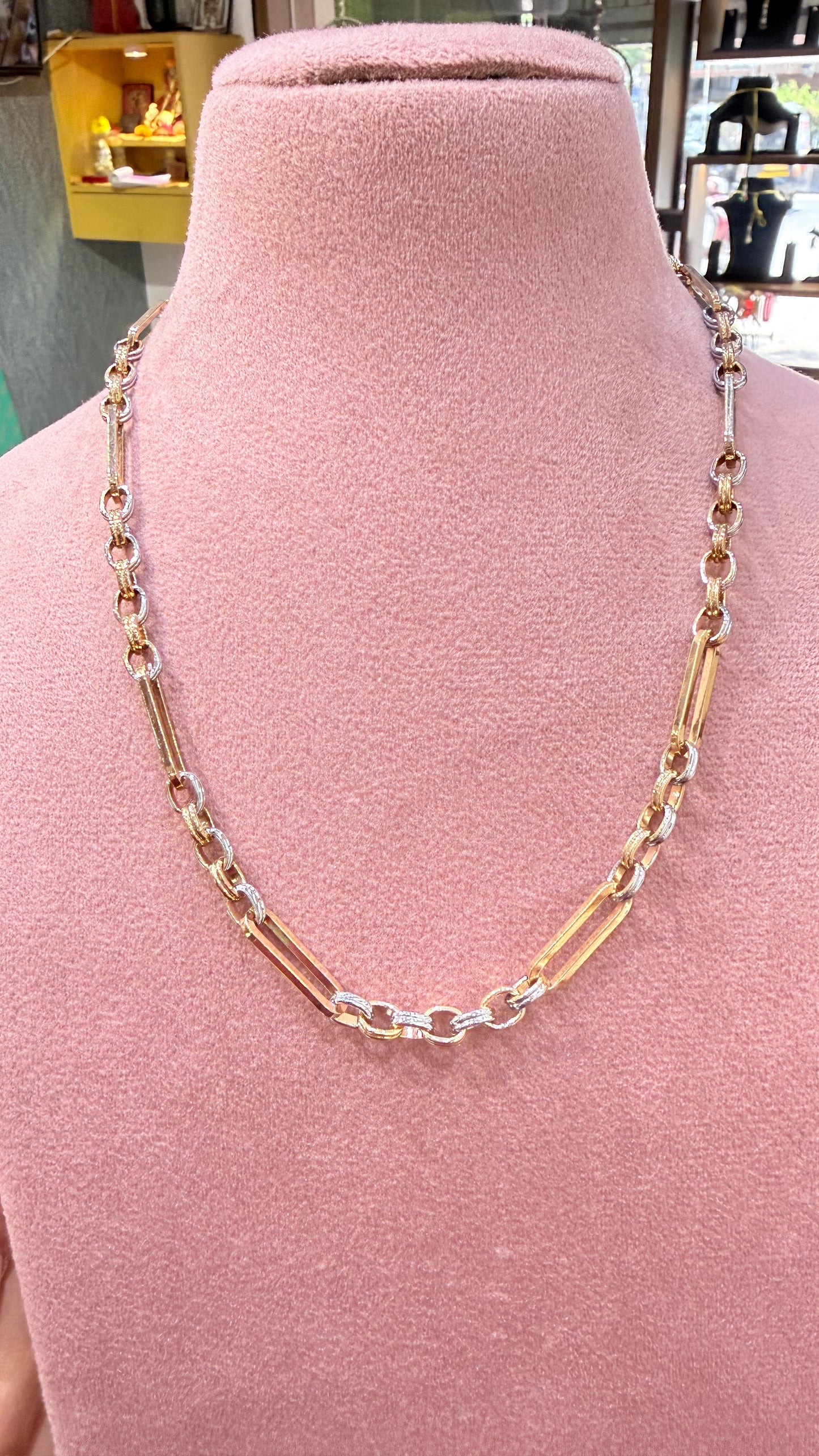 Italian Anti-Tarnish Men's Chain – Rosegold & Rhodium Dual-Tone